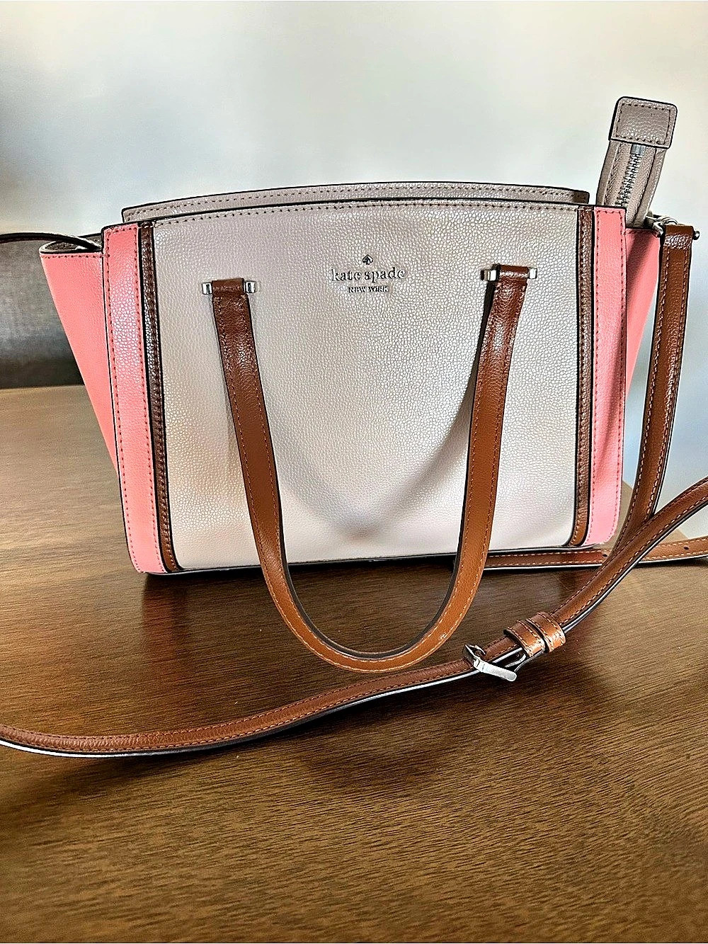 kate spade Tote Bag in Pink & Gray Like New